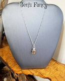 Citrine Briolette Necklace with Garnet Sterling Silver