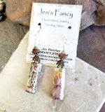 Fairy Porcelain Floral Earrings Sterling Silver & Brass
