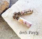 Fairy Porcelain Floral Earrings Sterling Silver & Brass