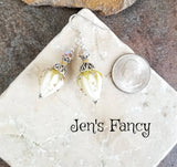 Rosebud Floral Earrings Sterling Silver & Vermeil, Jen's Fancy, Gift for Her, Unique Handcrafted Jewelry, Wedding Bridal Earrings Jewelry