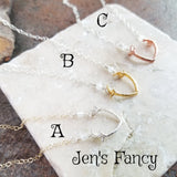 Deer Antler Necklace with Moonstone Sterling Silver