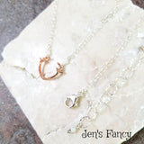 Deer Antler Necklace with Moonstone Sterling Silver