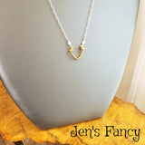 Deer Antler Necklace with Moonstone Sterling Silver