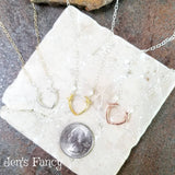 Deer Antler Necklace with Moonstone Sterling Silver