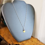 Evil Eye of Ra Gemstone Necklace Sterling Silver & Vermeil