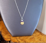 Evil Eye of Ra Gemstone Necklace Sterling Silver & Vermeil