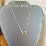 Deer Antler Necklace with Moonstone Sterling Silver