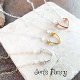 Deer Antler Necklace with Moonstone Sterling Silver
