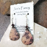 Bamboo Enameled Earrings Sterling Silver & Garnet