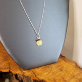 Evil Eye of Ra Gemstone Necklace Sterling Silver & Vermeil