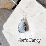 Raw Moonstone Necklace Rough Cut Sterling Silver Wire Wrapped