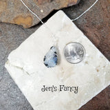 Raw Moonstone Necklace Rough Cut Sterling Silver Wire Wrapped