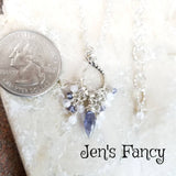 Iolite & Moonstone Gemstone Infinity Necklace Sterling Silver