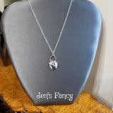 Iolite & Moonstone Gemstone Infinity Necklace Sterling Silver