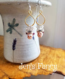 Skull Pearl Cluster Earrings Sterling Silver & Gold Vermeil