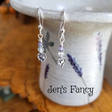 Aquamarine Gemstone Earrings Bali Sterling Silver