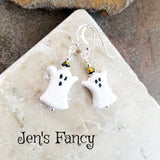 Halloween Ghost Earrings Sterling Silver