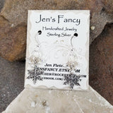 Snowflake Earrings Sterling Silver, Winter Earrings Jewelry