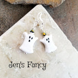 Halloween Ghost Earrings Sterling Silver