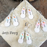 Snowman Earrings Sterling Silver Christmas Winter Jewelry