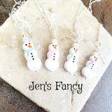 Snowman Winter Necklace Sterling Silver