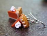 Pumpkin Pie Earrings Sterling Silver Fall Autumn Thanksgiving Jewelry