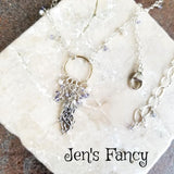 Jellyfish Beach Necklace Sterling Silver Iolite & Pearl
