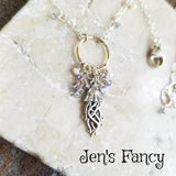 Jellyfish Beach Necklace Sterling Silver Iolite & Pearl