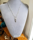 Jellyfish Beach Necklace Sterling Silver Iolite & Pearl