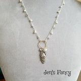 Jellyfish Beach Necklace Sterling Silver Iolite & Pearl