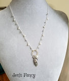 Jellyfish Beach Necklace Sterling Silver Iolite & Pearl
