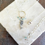 Mermaid Beach Necklace Sterling Silver Apatite & Pearl