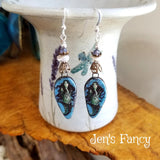 Mermaid Earrings Porcelain & Sterling Silver