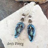 Mermaid Earrings Porcelain & Sterling Silver
