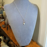 Moonstone Leaf Necklace Rose Gold & Sterling Silver