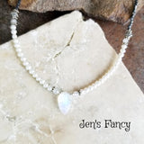Moonstone Leaf Gemstone Necklace Karen Hill Tribe Fine Silver