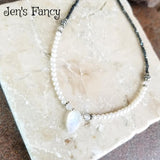 Moonstone Leaf Gemstone Necklace Karen Hill Tribe Fine Silver