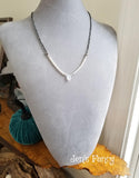 Moonstone Leaf Gemstone Necklace Karen Hill Tribe Fine Silver