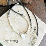 Moonstone Leaf Gemstone Necklace Karen Hill Tribe Fine Silver