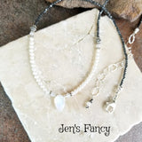 Moonstone Leaf Gemstone Necklace Karen Hill Tribe Fine Silver