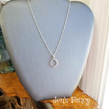 Moonstone Gemstone Necklace Sterling Silver Wire Wrapped Rose Gold Infinity