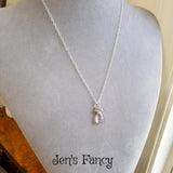 Amethyst Briolette Necklace with Tanzanite & Opal Drops Sterling Silver