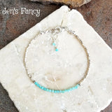 Peruvian Amazonite Bracelet Karen Hill Tribe Pure Silver