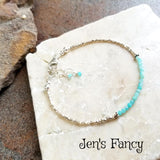 Peruvian Amazonite Bracelet Karen Hill Tribe Pure Silver