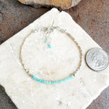 Peruvian Amazonite Bracelet Karen Hill Tribe Pure Silver