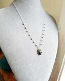 Pietersite Gemstone Drop Necklace Sterling Silver Wire Wrapped Jewelry