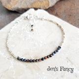 Pietersite Bracelet Karen Hill Tribe Pure Silver & Sterling Silver