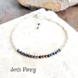 Pietersite Bracelet Karen Hill Tribe Pure Silver & Sterling Silver