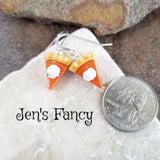 Pumpkin Pie Earrings Sterling Silver Fall Autumn Thanksgiving Jewelry