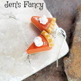 Pumpkin Pie Earrings Sterling Silver Fall Autumn Thanksgiving Jewelry